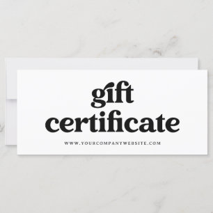 Retro e Boho Preto e Branco Certificado de ofert
