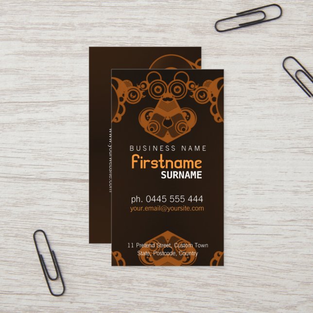 Retro Eletro Music Cartão de visita (Frente/Verso In Situ)