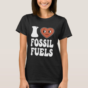 Retro Eu Amo Combustíveis Fósseis Camisas Homens M