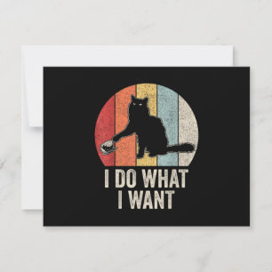 Retro Eu Faço O Que Quero Que Gato De Camisa Gato