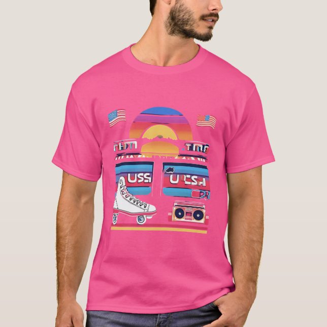 Retro EUA 80s, Camiseta Sunset (Frente)
