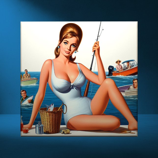 Retro Fishing Pin-up (Criador carregado)