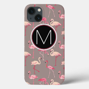 Retro Flamingos   Monograma