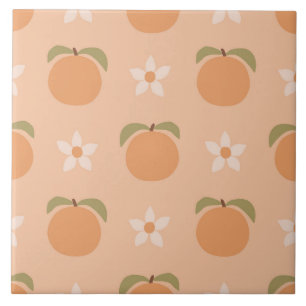 Retro Floral de Pêssego Fofo Sulista