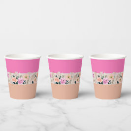 Retro floral Dusty Rosa