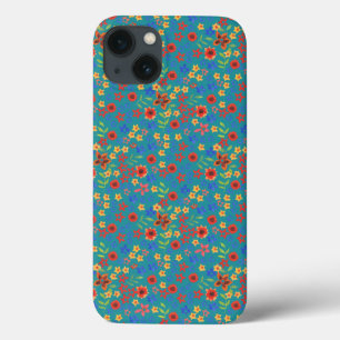 Retro Floral Impressão no gabinete de gabinete tea