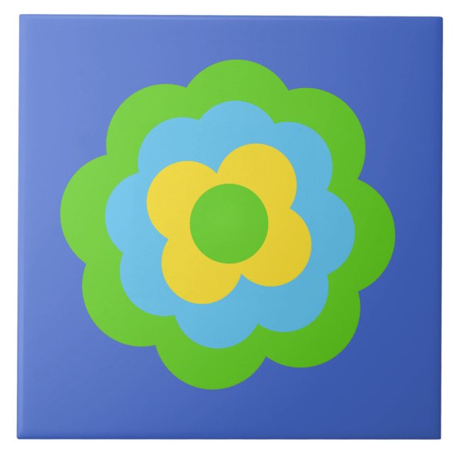 Retro Flower Flowers Blumen Muster 70er 70ies 70s (Frente)