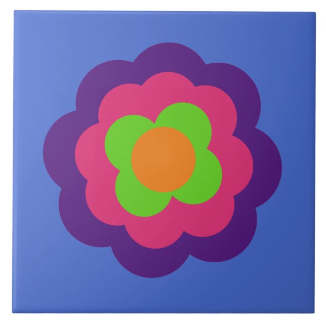 Retro Flower Flowers Blumen Muster 70er 70ies 70s (Frente)