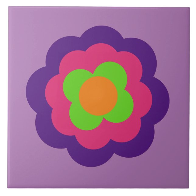 Retro Flower Flowers Blumen Muster 70er 70ies 70s (Frente)