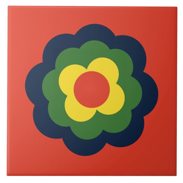 Retro Flower Flowers Blumen Muster 70er 70ies 70s (Frente)