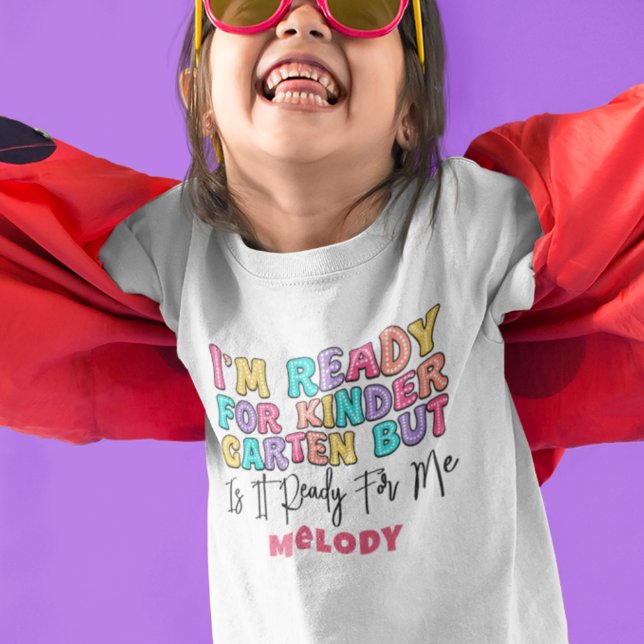 Retro fofo de volta à camiseta do jardim de infânc (Criador carregado)