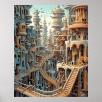 Retro Futurismo Poster de Arte