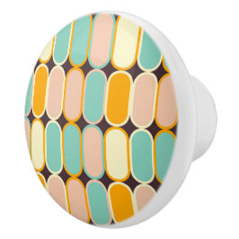 Retro geometric pattern with vertical ovals