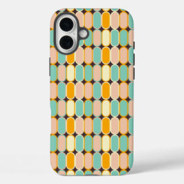Retro geometric pattern with vertical ovals