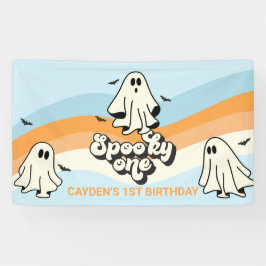 Retro Ghost Halloween Spooky Um azul