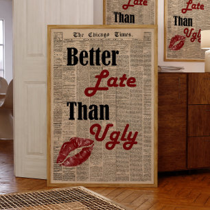 Retro Girly Cote Jornal Trendy Wall Art Poster