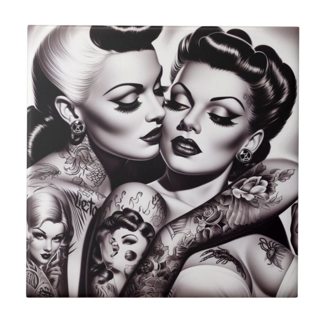 Retro Glam Tattoo Girls (Frente)