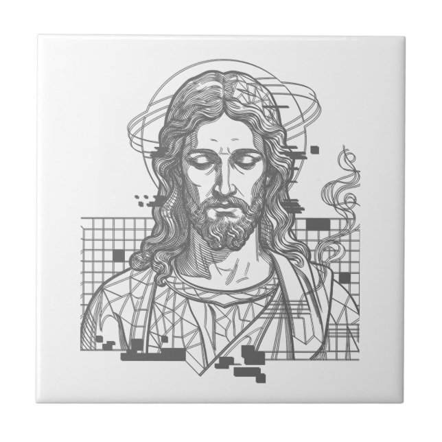 Retro Grid Jesus Rei dos Reis Apocalipse 19:16 (Frente)