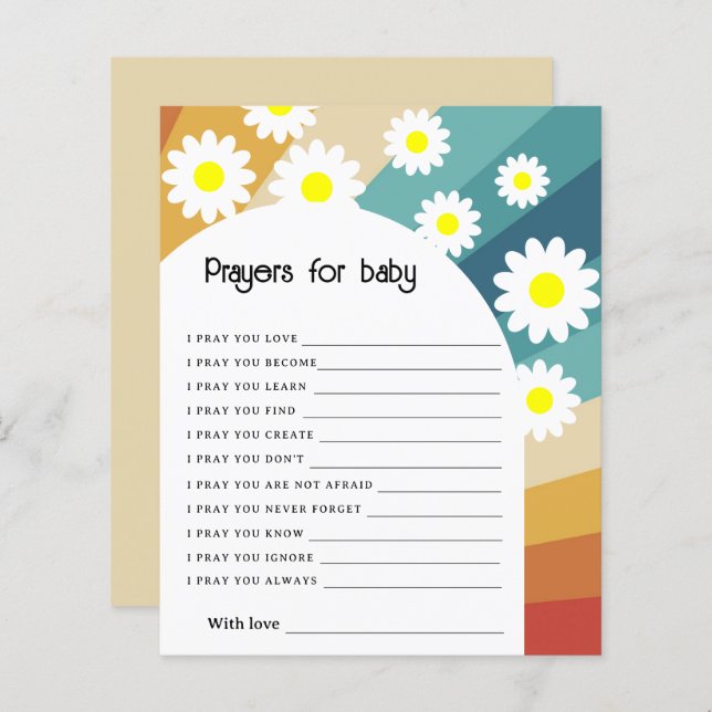 Retro Groovy - Orações para o bebê (Frente/Verso)