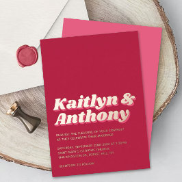 Retro Groovy Viva Magenta Casamento Real