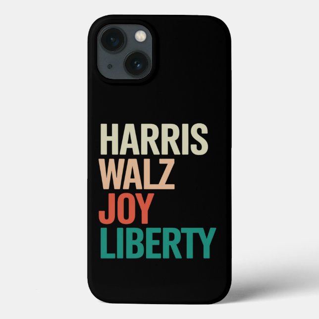 Retro Harris Waltz 2024 Harris Walz Joy Liberty (Verso)