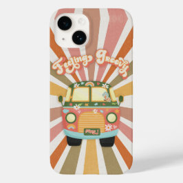 Retro Hippie Van 1960s Daisies Floral