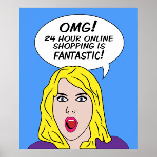 RETRO HISTÓRIA EM QUADRINHOS POSTER