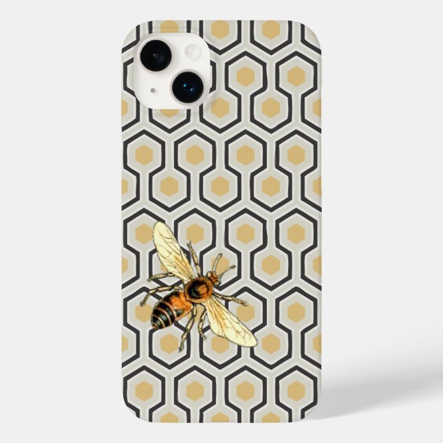 Retro Honeycomb Pattern Beehive (Verso)
