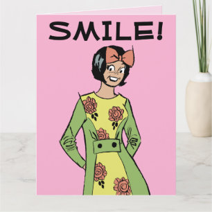 RETRO HOUSEWIFE FUNNY BIRTHDAY GREETING CARTÃO