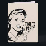 RETRO HOUSEWIFE FUNNY BIRTHDAY GREETING CARTÃO<br><div class="desc">CARTÃO RETRO HOUSEWIFE DE ANIVERSÁRIO</div>