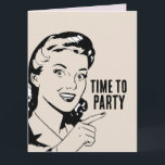 RETRO HOUSEWIFE FUNNY BIRTHDAY GREETING CARTÃO<br><div class="desc">CARTÃO RETRO HOUSEWIFE DE ANIVERSÁRIO</div>