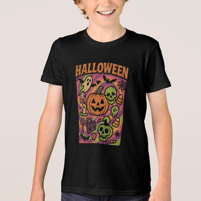 Retro Jack-O’-Lanterna Roupas De Halloween Unisex (Frente)