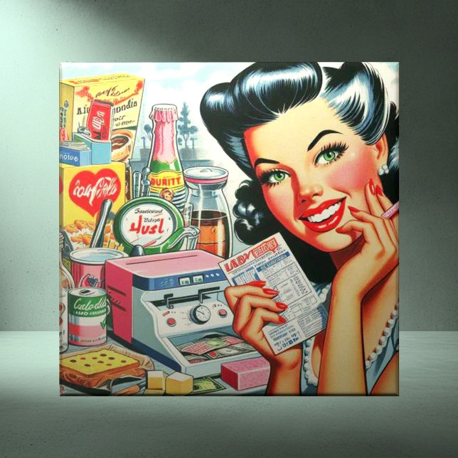 Retro Kitsch Linda Vintage Girl (Criador carregado)