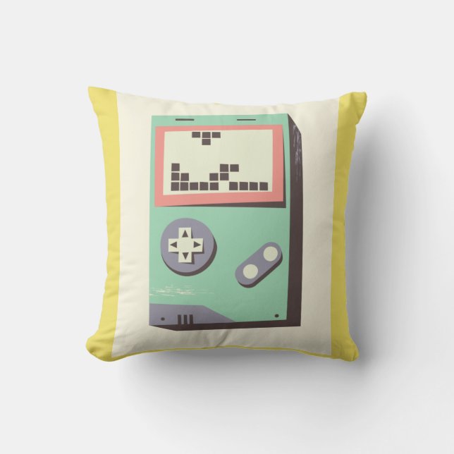Retro LEGO Gameboy Almofada de Arremesso – Present (Frente)
