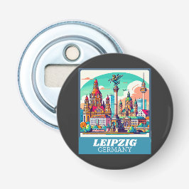 Retro Leipzig Skyline
