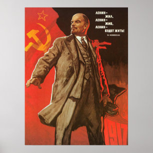Retro Lenin Poster da Revolução Russa