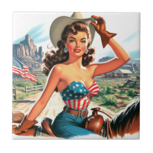 Retro Linda Cowgirl Pin Up