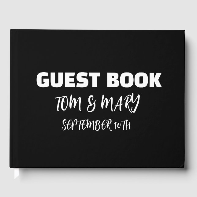 RETRO LIVRO DE CONVIDADOS PRETO E BRANCO (Frente)