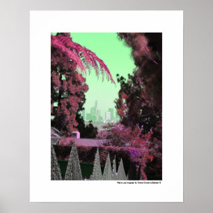 Retro Los Angeles Single Centro Souvenir Poster