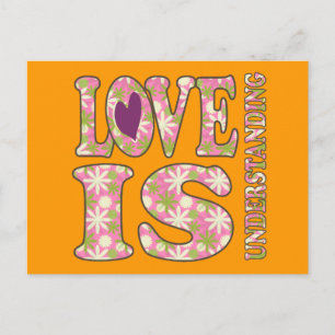 Retro Love Entender Cartão Postal