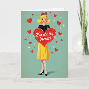 Retro Love Você É O Cartão do Coração