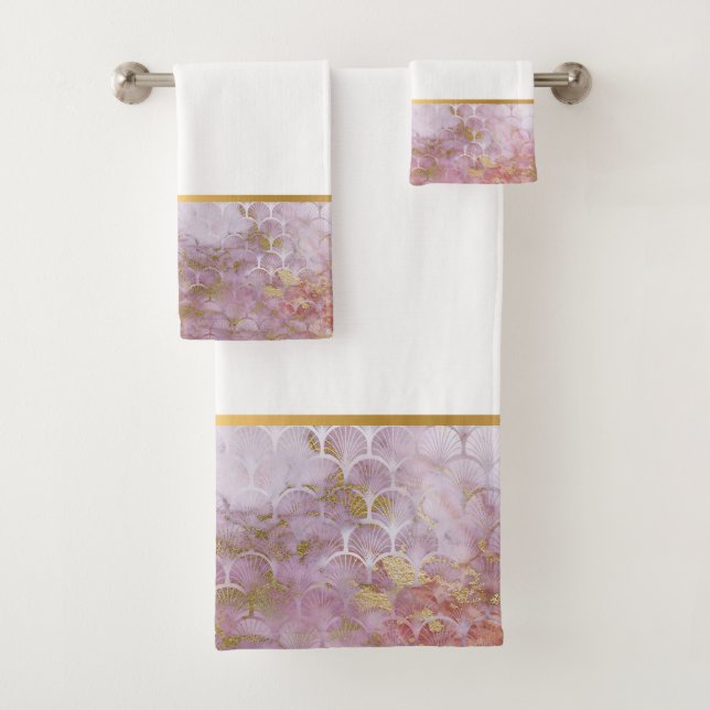 RETRO MARBLE PINK MERMAID INSPIRADO CONJUNTO DE BA (Insitu)