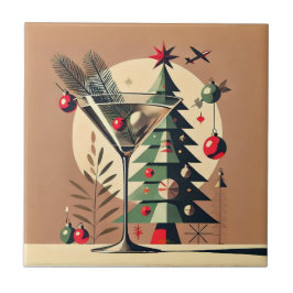 Retro Martini de Árvore de Natal dos anos 50 Jet S