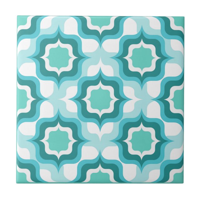 Retro Mediterrâneo Azul Branco (Frente)