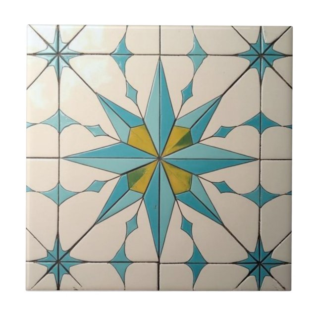 Retro Mid Century Modern Atomic Geometric Pattern (Frente)