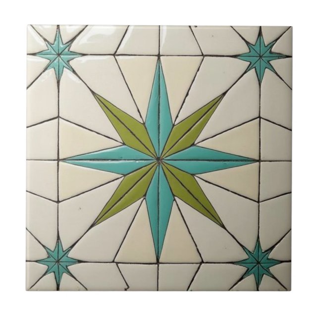 Retro Mid Century Modern Atomic Geometric Pattern (Frente)