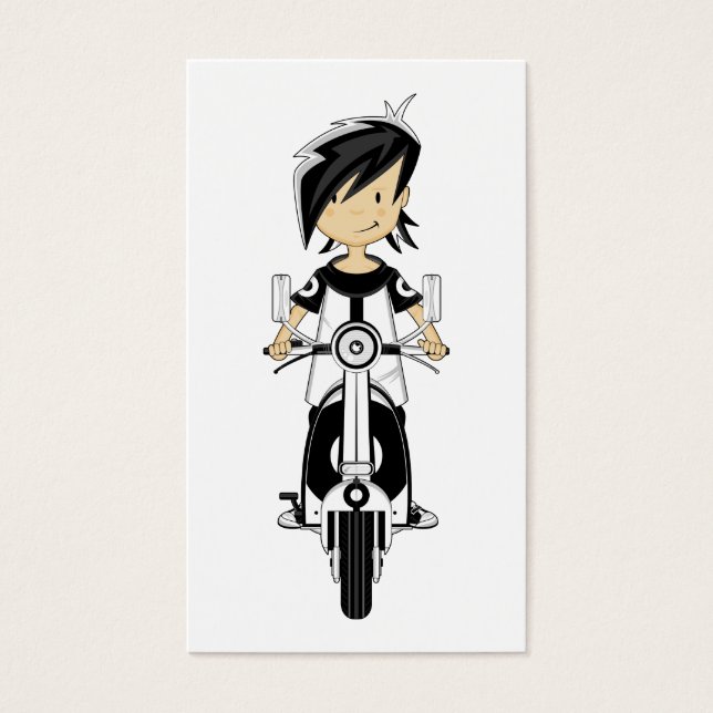 Retro Mod Girl no marcador de Patinetes (Frente)