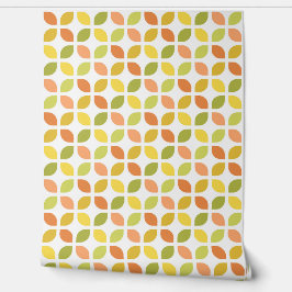 Retro Mod Trellis Amarelo Cor-de-Laranja Verde