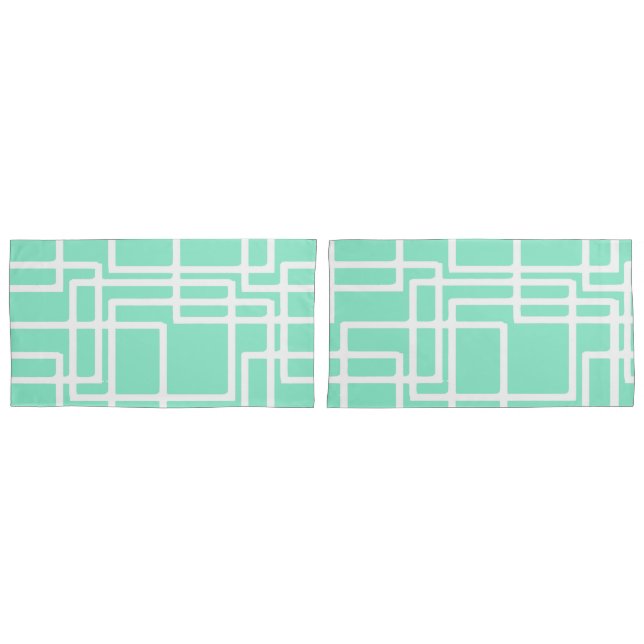 Retro Modern Retângulos em Aqua Dilúído (Frente - conjunto)