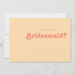 Retro Moderno   Cartão de Proposta Orange Bridesm